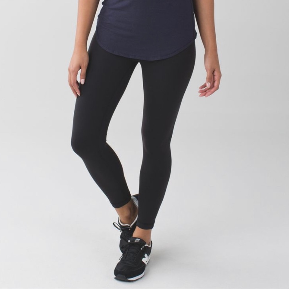 LULULEMON High Times Pant Full On Luon Black Leggings, Size 4